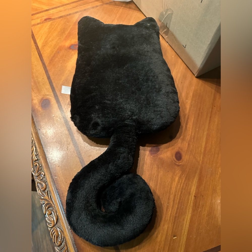 Black cat pillow